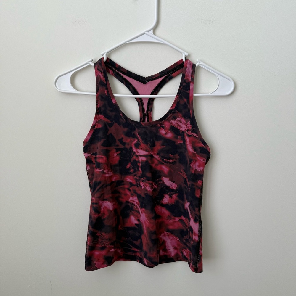 Lululemon Cool‎ Racerback Short Tank Top *Nulu Intensity Pink Blossom Multi 6
